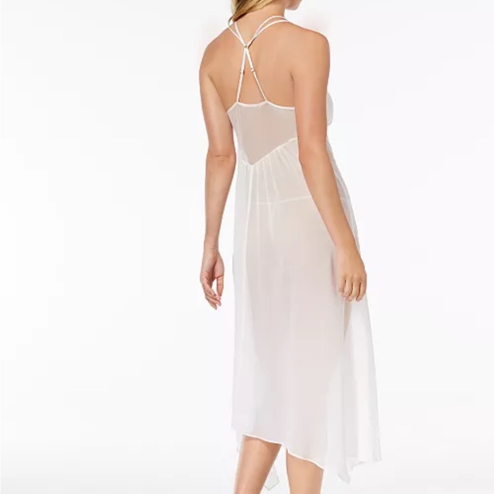 Linea Donatella Ivory Sheer Nightgown - Picture 2 of 6